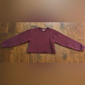 Burgundy Vans Cropped Crewneck